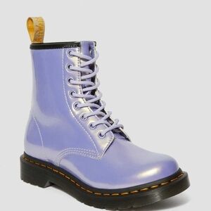 Dr. Martens Vegan 1460 Opaline Metallic Lavender Combat Boots